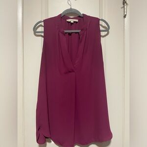 Maroon Loft Sleeveless Dress Top